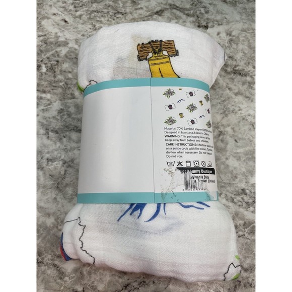 Little Hometown Pennsylvania State blanket New in packaging Bamboo & Cotton - Picture 2 of 4